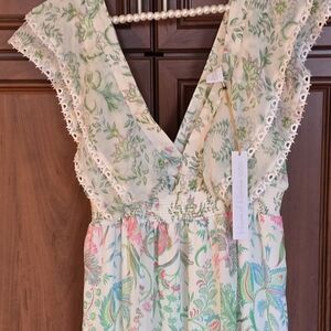 House of Harlow 1960 Floral Maxi Dress - Green and Pink